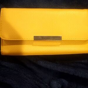 Yellow Tahari clutch wallet